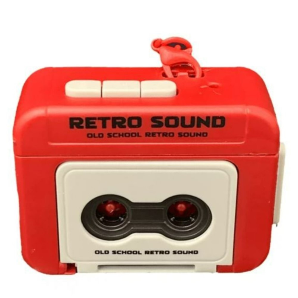 1 шт. 2024 ретро-магнитофон может записывать аудио мини Запись с музыкой забавная музыкальная шкатулка подвеска орнамент брелок игрушки Детская игрушка