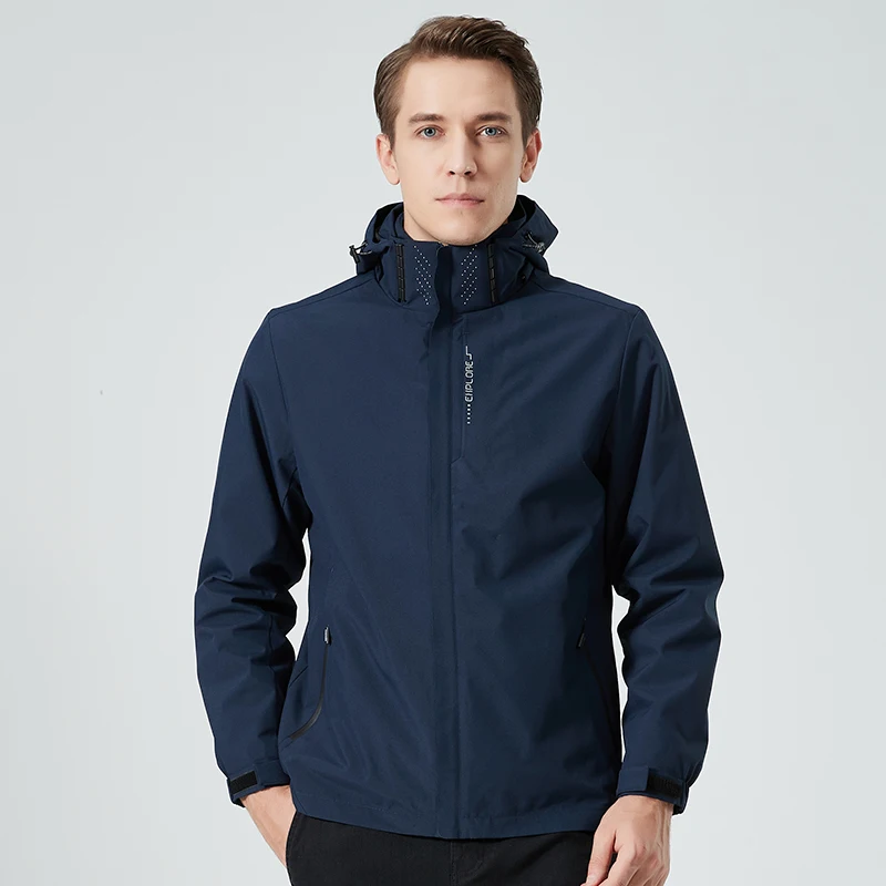 Jaqueta de montanhismo à prova de vento masculina, tecido impermeável, design Hip Hop, casaco casual grande, ao ar livre, moda outono, nova