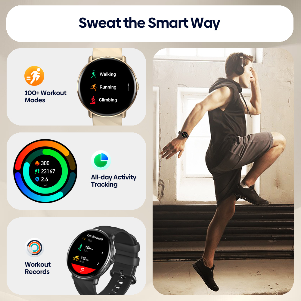 Zeblaze GTR 3 Pro Voz Chamando Relógio Inteligente AMOLED Display Aço Inoxidável 316L Aptidão Smartwatch Para As Mulheres