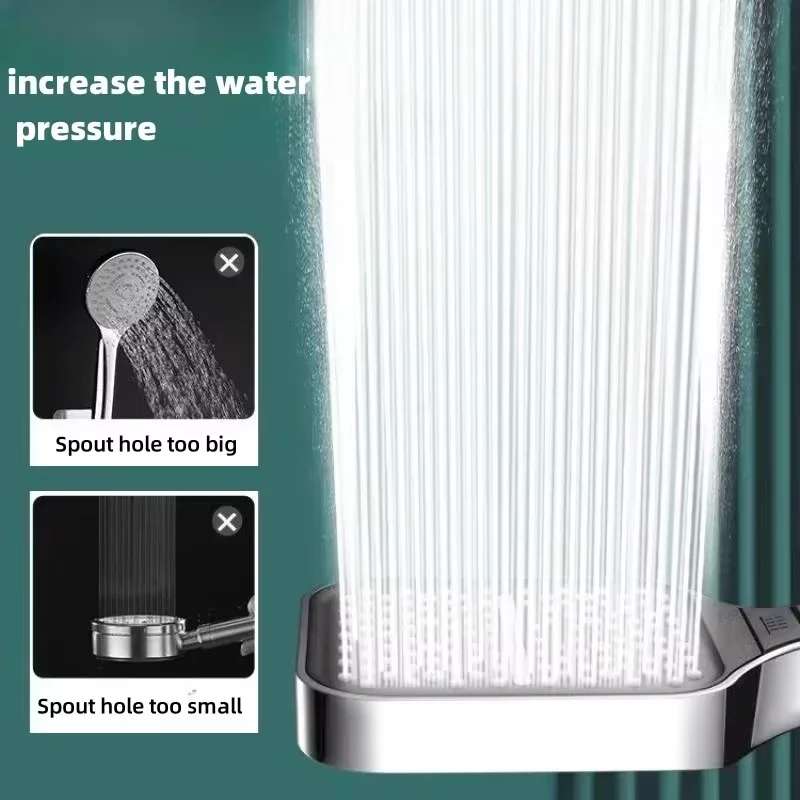 Xiaomi 13cm Large Panel 3Modes Adjustable Home Shower Head High Pressure Massage ShowerHead Filter Element Bathroom Accessories