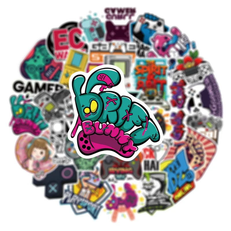 Pegatinas de videojuegos Retro Vintage, dibujos animados para monopatín, portátil, motocicleta, teléfono, equipaje, botella de agua, coche, 10/25/50 Uds.