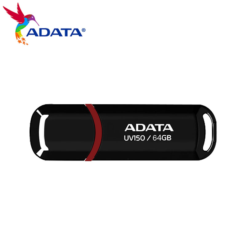 Adata usb 3.2 pen drive de alta velocidade 100mb/s 256gb 128gb 64gb 32gb memória flash uv150 preto portátil pendrive para desktop portátil