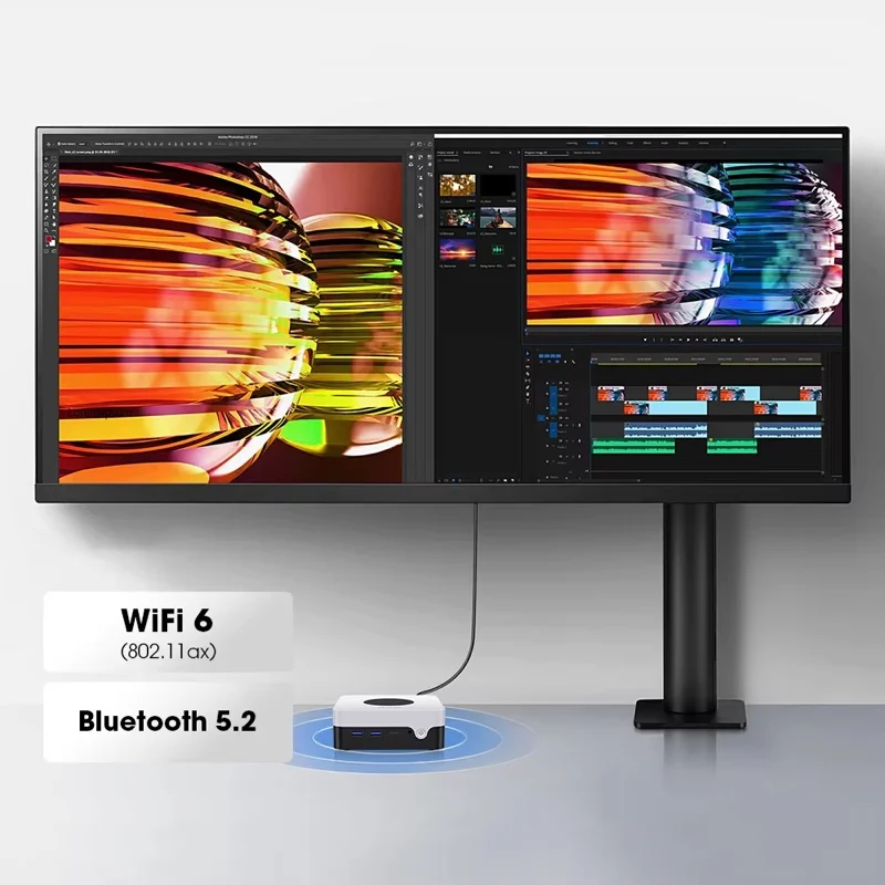 CHUWI LarkBox X Mini PC Intel N100 Gaming PC UHD Graphics dla procesorów Intel 12 generacji 12 GB RAM 512 GB SSD WiFi 6 Komputer stacjonarny