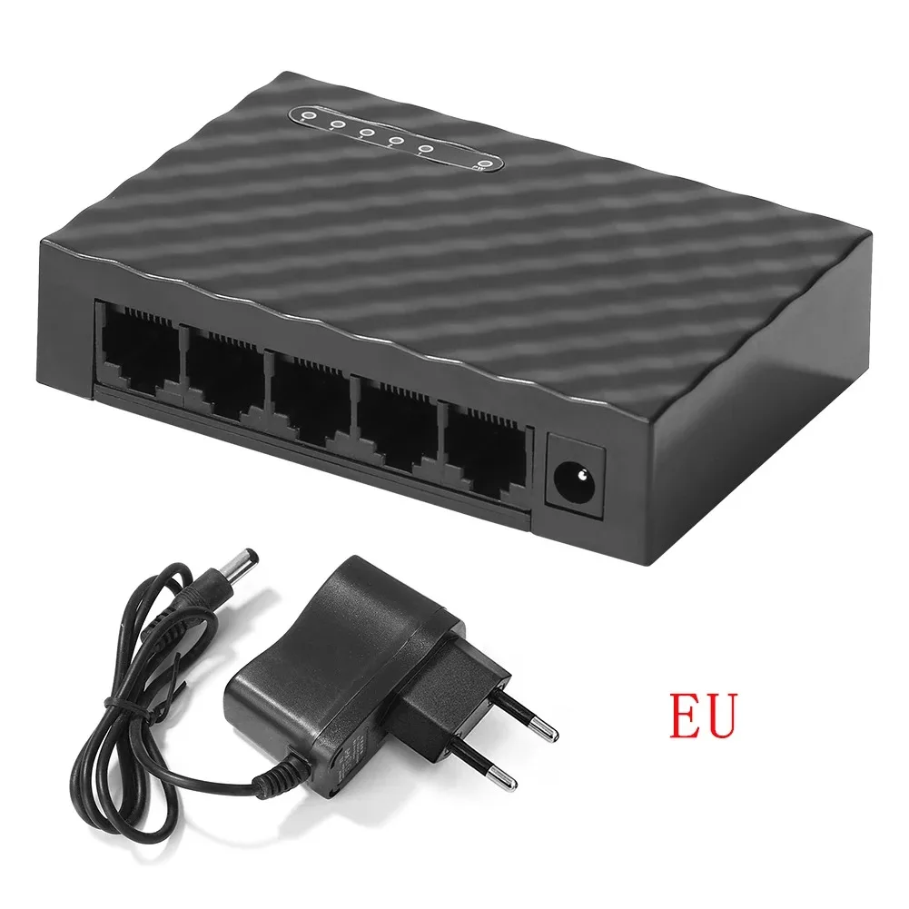 Conmutador de red Gigabit de 5 puertos, 1000Mbps, conmutador inteligente Ethernet, concentrador RJ45 de alto rendimiento, divisor de Internet, Plug and Play