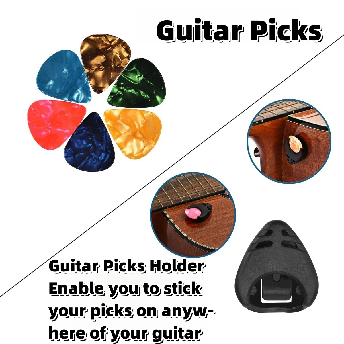 Set di accessori per chitarra per principianti Miwayer con accordatore per chitarra include/capotasto per chitarra/10 plettri (casuale) /supporto per plettro/per qualsiasi chitarra