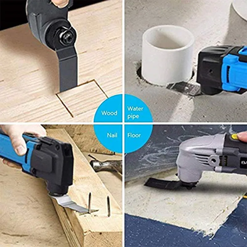 10 Oscillating Tool Blades, professional universal oscillating saw blades, wooden multi-tool blades, fast-release durable oscill