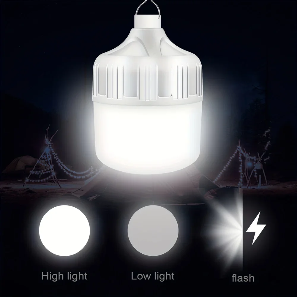 Usb 충전식 Led 전구 휴대용 캠핑 전구 비상 조명 손전등 조명 야외 피크닉 매달려 텐트 라이트