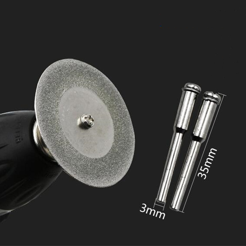 12PCS 16-60mm Mini Diamond Cutting Wheel Rotary Tool Cutting Disc Disks DIY Tools Accessories for Dremel with 3mm Mandrel