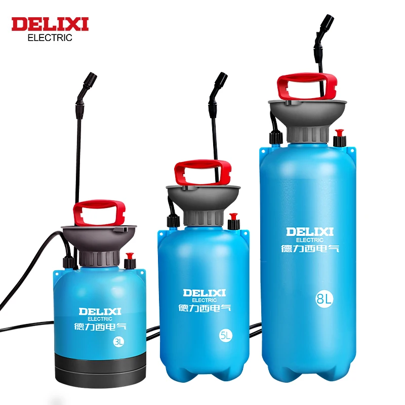 DELIXI ELECTRIC 3/5/8L Gartensprüher Handpumpen-Drucksprüher, Mehrzweck-Handdruck-Gartensprüher, für Rasengarten