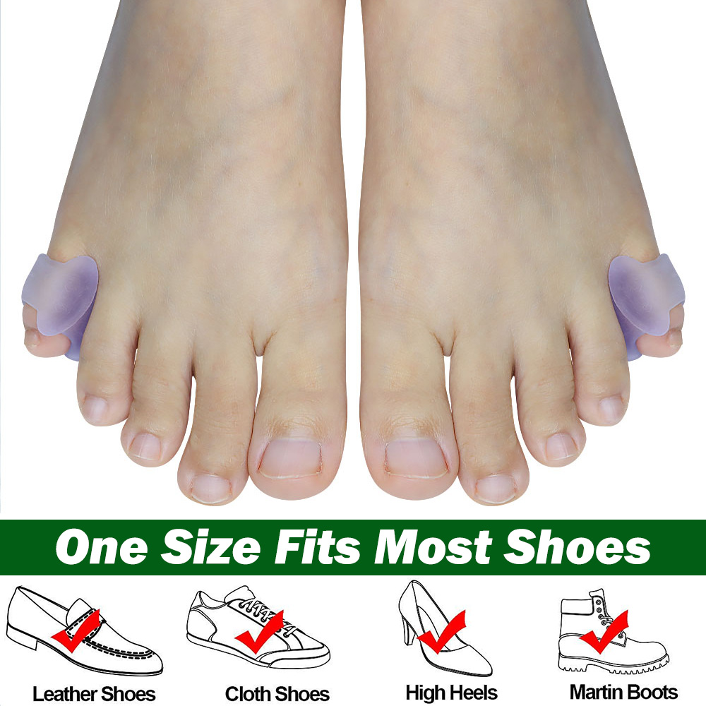 Pexmen 2 uds espaciadores de dedos de Gel Corrector de juanetes separadores de dedos meñique esparcidor Protector de dedos pequeños para superposición y dedos de martillo