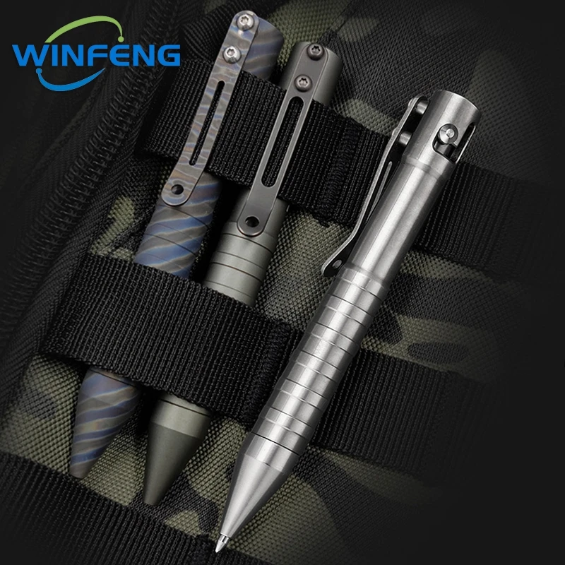 Creative Bolt Action ปากกายุทธวิธี Titanium Alloy Self Defense ปากกาลูกลื่นสํานักงานเครื่องเขียนโรงเรียนฉุกเฉิน Window Breaker