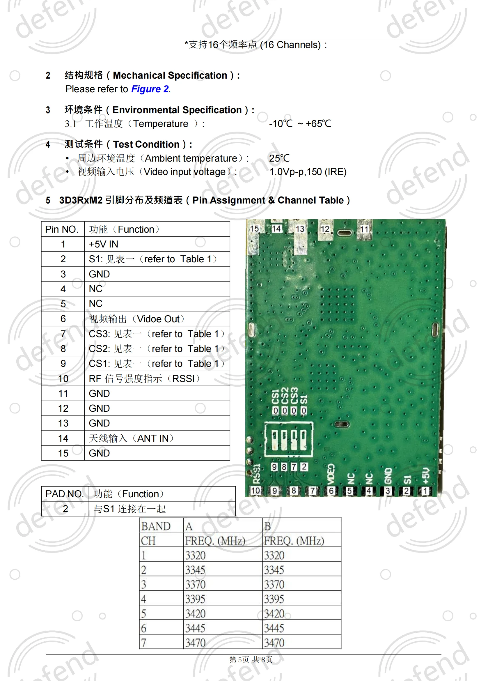 2025новый приемник модели KFK FPV 3.3G 16CH VRX 3.3 ГГц RF