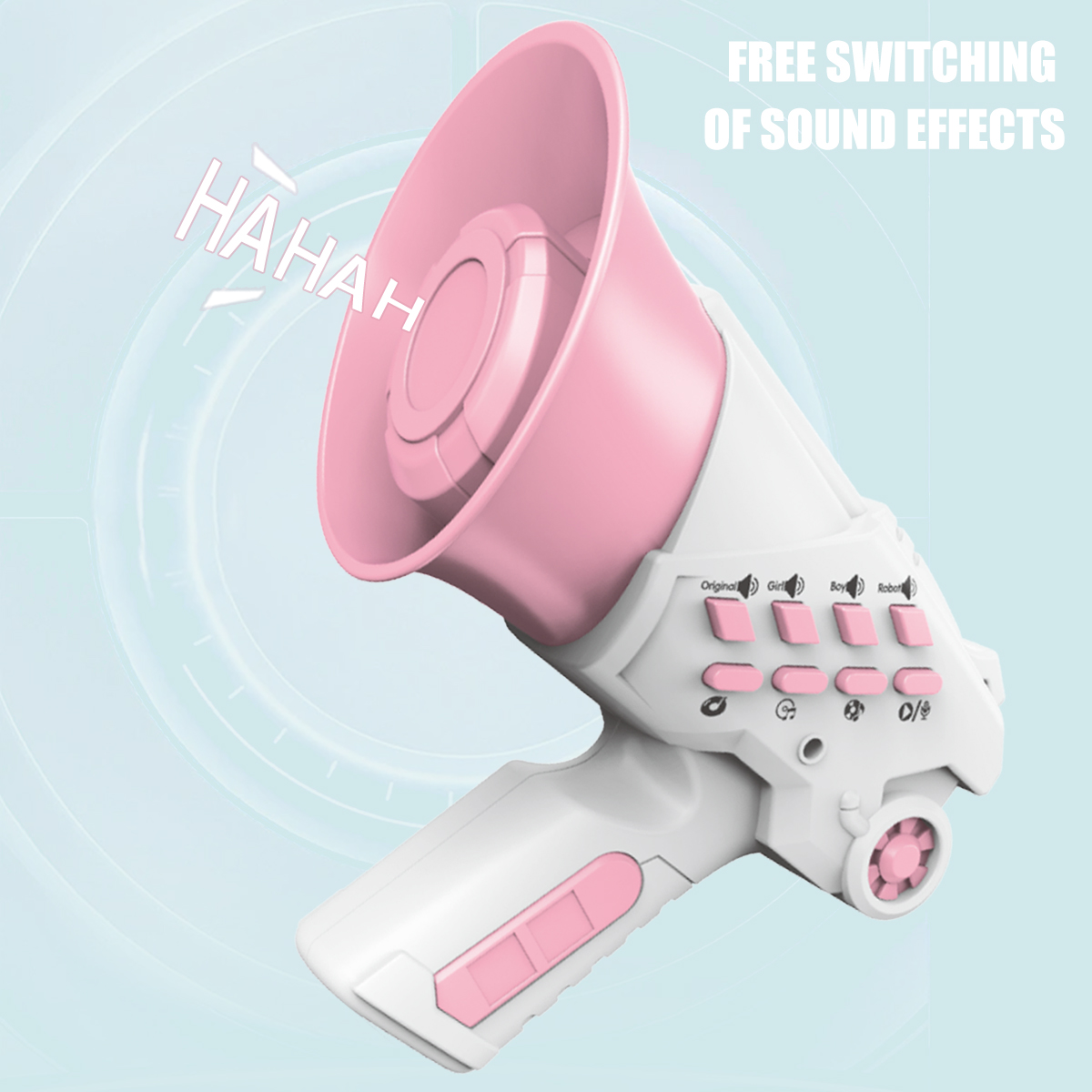 Draagbare megafoon luidspreker sirene Bullhorn speelgoed, Smart Multi Voice Changers speelgoed Funny Party Prank handheld luidspreker megafoon