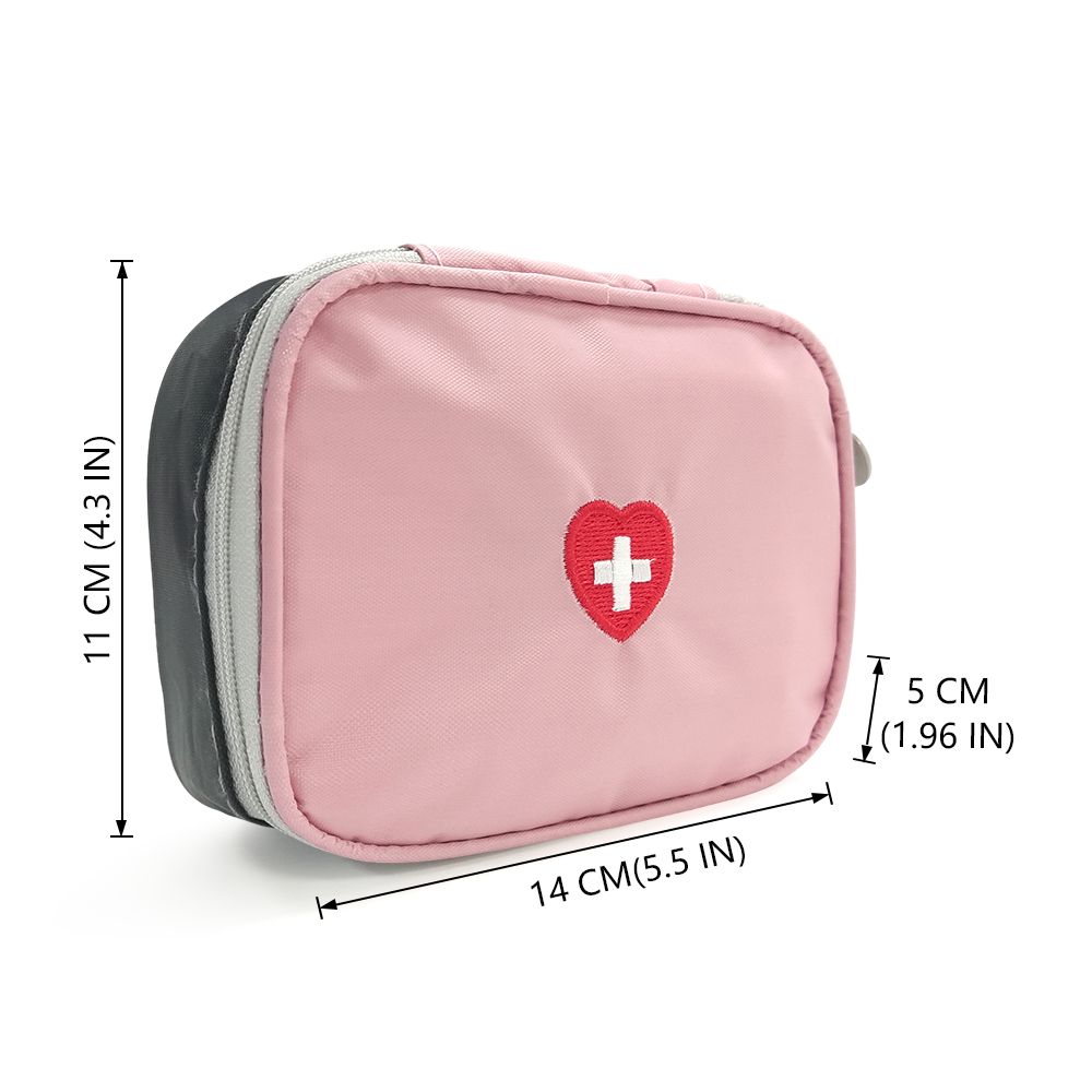 Empty Mini Household First Aid Kit กระเป๋าเดินทางแบบพกพายาแพคเกจชุดฉุกเฉินกระเป๋าถุงเก็บยาขนาดเล็ก Organizer
