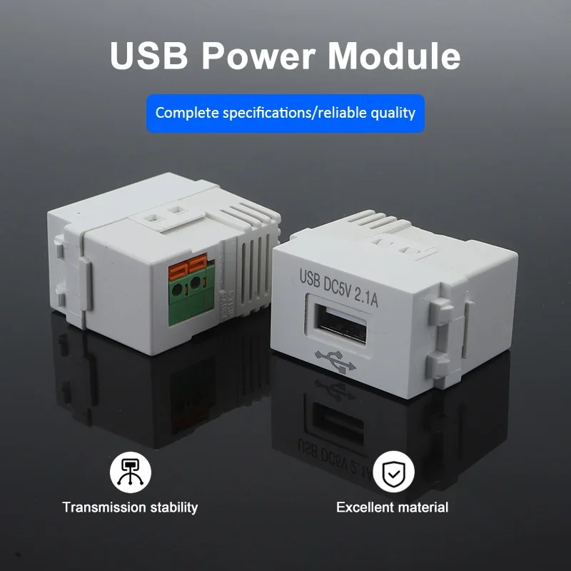 USB Power Module Mobile Phone Charging Panel DC 5V2.1A Transformer Charging Power Socket Switching Adapter Charging Power Module