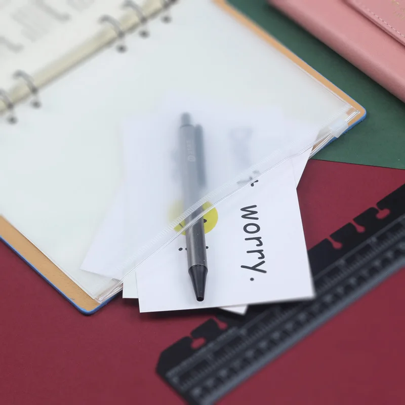 A6 A5 B5 PVC Transparent Bag Hand Book Storage Document Bag Information Bag Notepad Business Card Book Loose-leaf Bag