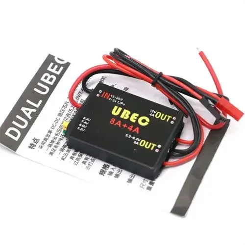 4S-6S 15-26V UBEC-8A BEC DUAL UBEC 8A + 4A 5,2 V/6.0V/7,4 V/8,4 V Servo fuente de alimentación separada RC coche ala fija avión Robot brazo