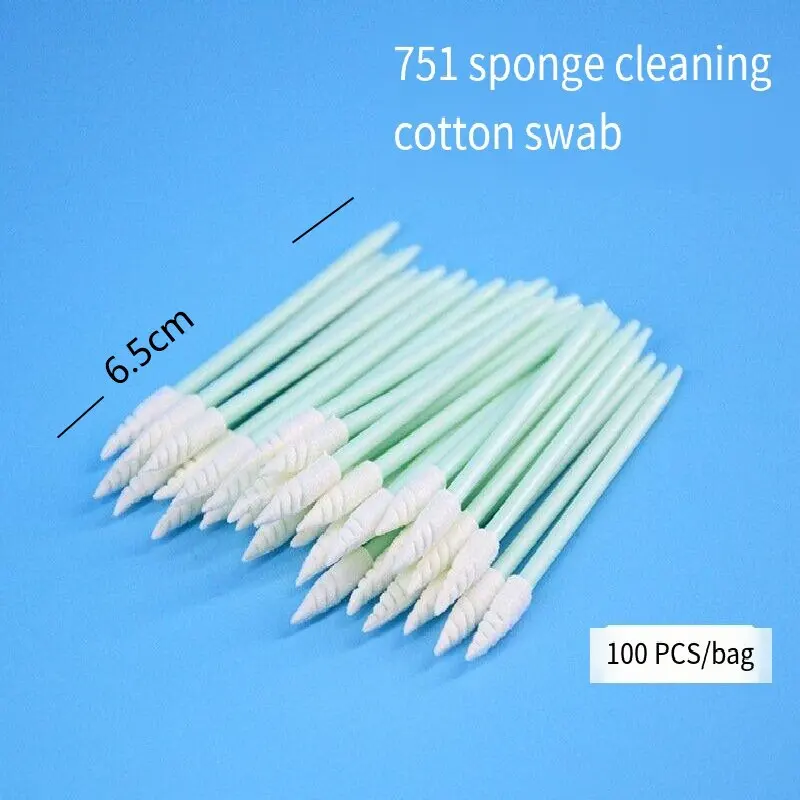 อุตสาหกรรมผ้าฝ้าย Micro Swab เครื่องมือทําความสะอาด Nonwoven Anti-Static Dust Off สําหรับเลนส์ป้องกันหน้าต่างไฟเบอร์เลเซอร์