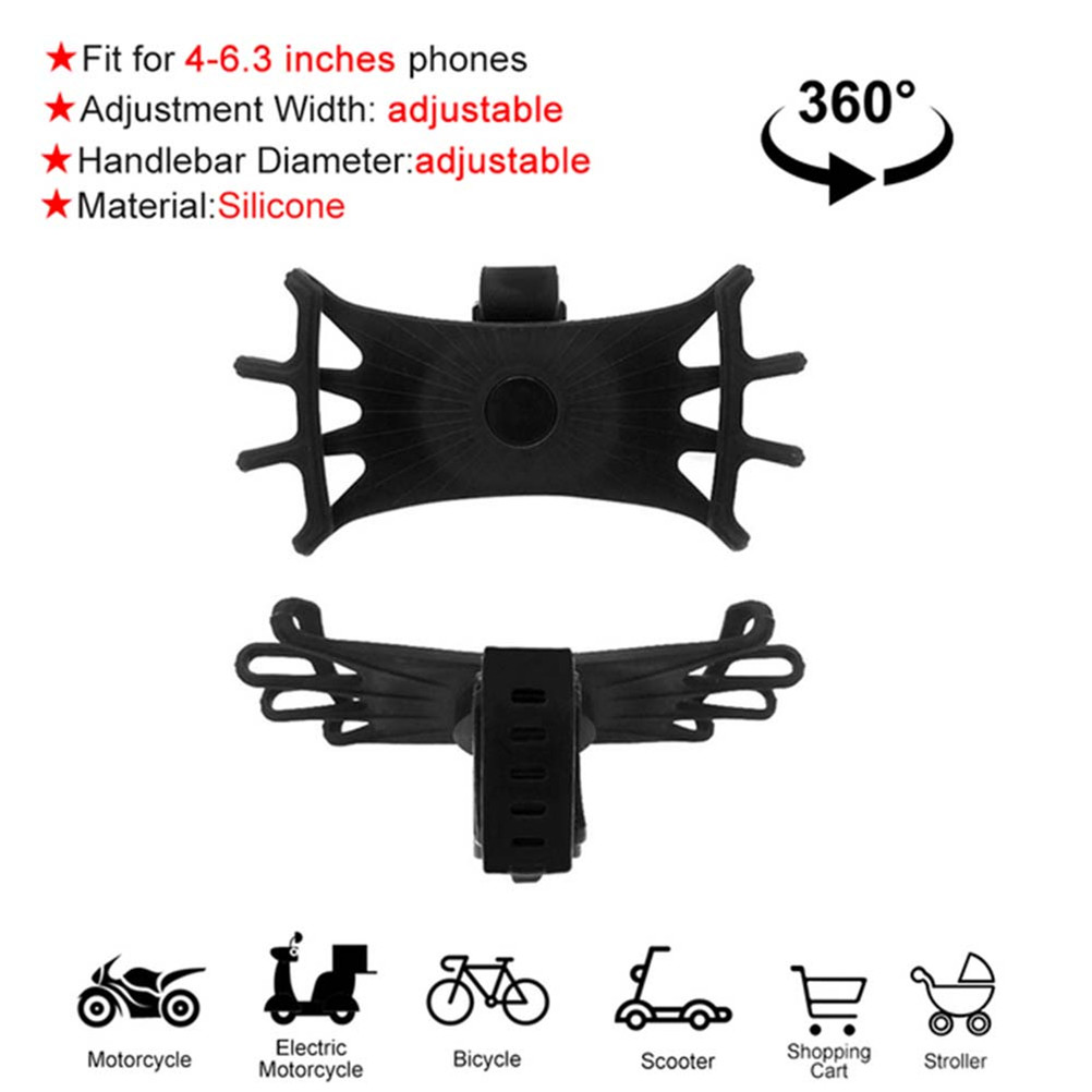 Support de téléphone de vélo rotatif à 360 degrés, Support de moto en Silicone GPS pour Iphone 11 Xiaomi 10 Huawei P40