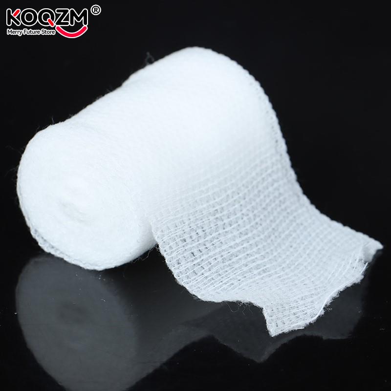 10 rolos/lote 5cm x 4.5m pbt bandagem elástica kit de primeiros socorros gaze rolo curativo curativo cuidados de emergência de enfermagem