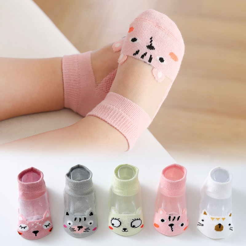 5 pares de calcetines de algodón de verano para niños, calcetines cortos de malla fina con bonitos dibujos para bebés, calcetines de oso de dinosaurio para niños y niñas, cosas baratas