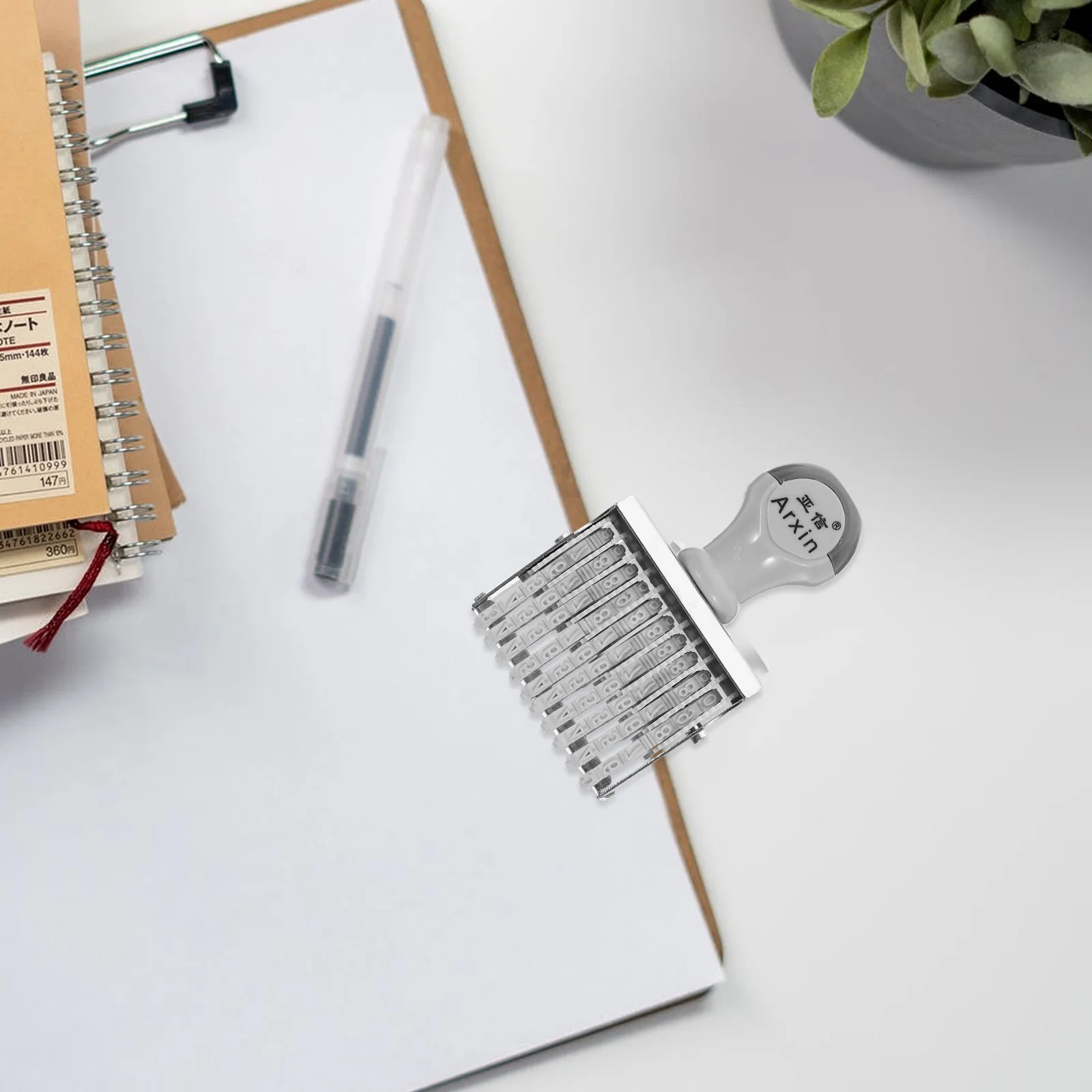 ยางแสตมป์วันที่ขนาดเล็ก Rolling Handheld Stamper แฟ้มสํานักงานอุปกรณ์เสริมสําหรับแสตมป์ตัวอักษร