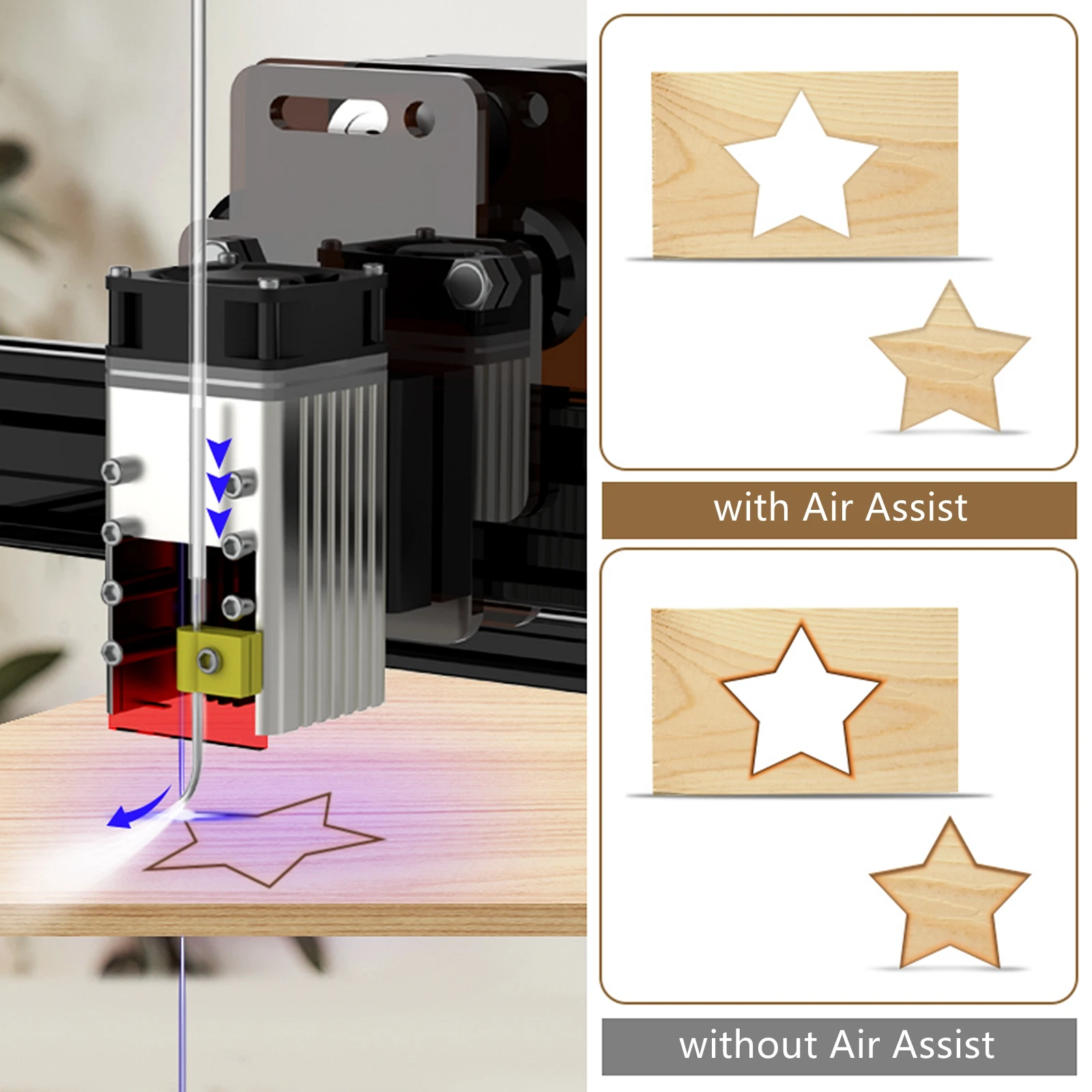NEJE – pompe d'assistance à Air 54 L/min, sortie d'air pour graveur Laser CNC, imprimante 3D à bois, bricolage, pour Machine NEJE TWOTREES ACMER XTOOL