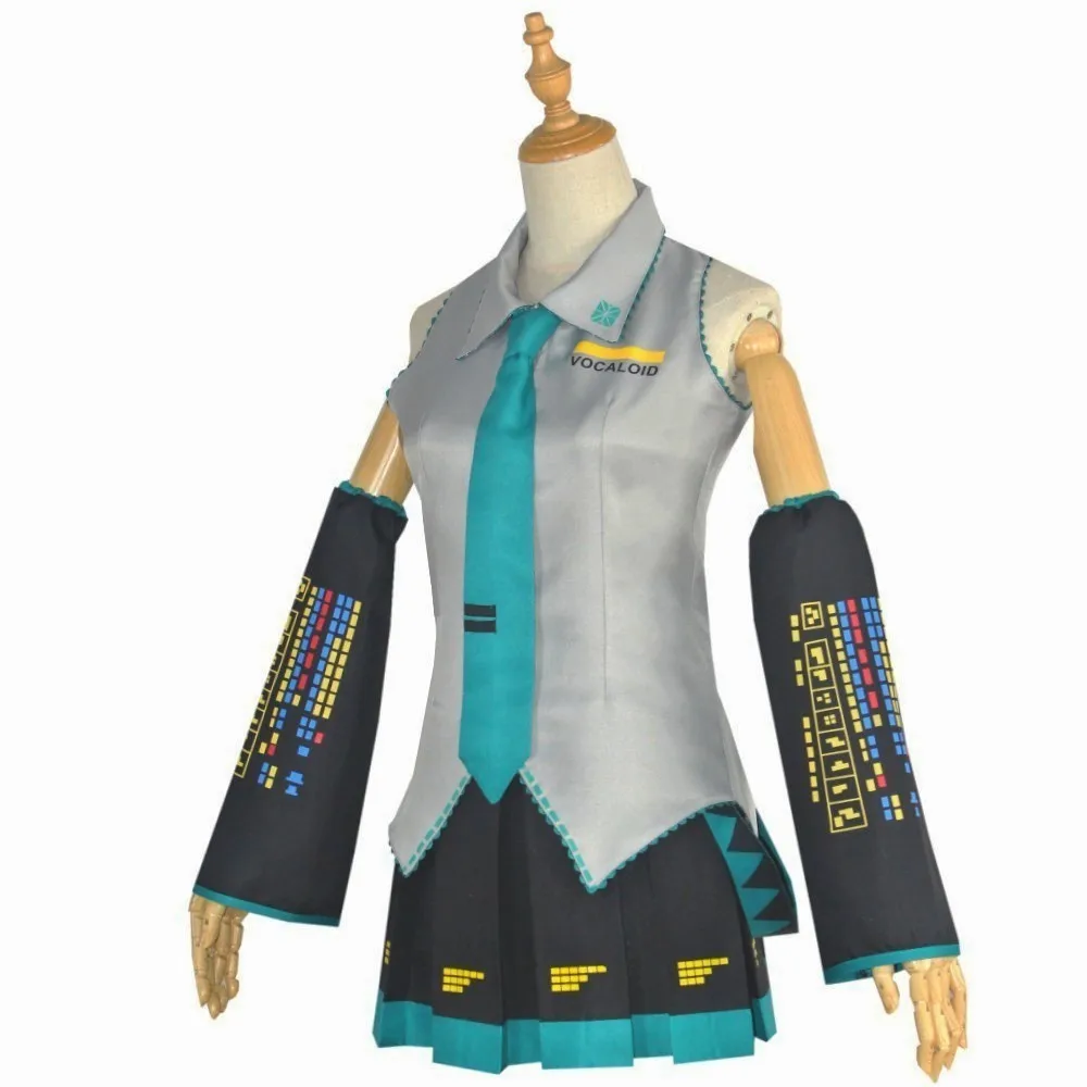อะนิเมะประสิทธิภาพเสื้อผ้า Hatsune Miku MIKU อะนิเมะเสื้อผ้าคอสเพลย์เสื้อผ้า JK กระโปรงเดียวกันชุดวิกผมอุปกรณ์เสริมฮาโลวีน