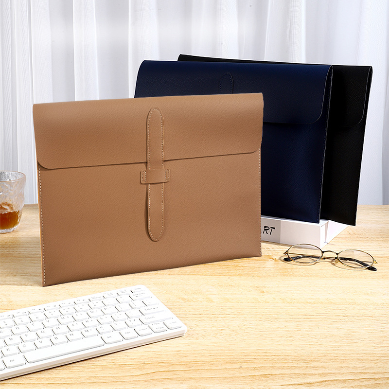 1 stücke Business Leder Datei Ordner Verdickte Wasserdichte Dokument Tasche Tragbare Vertrag Lagerung Archiv Tasche Langlebig
