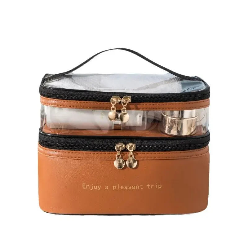 Rilibegan Bolsa de lavado portátil Bolsas de maquillaje de gran capacidad Bolsa de almacenamiento de viaje impermeable Bolso de viaje Bolsa de almacenamiento de cosméticos