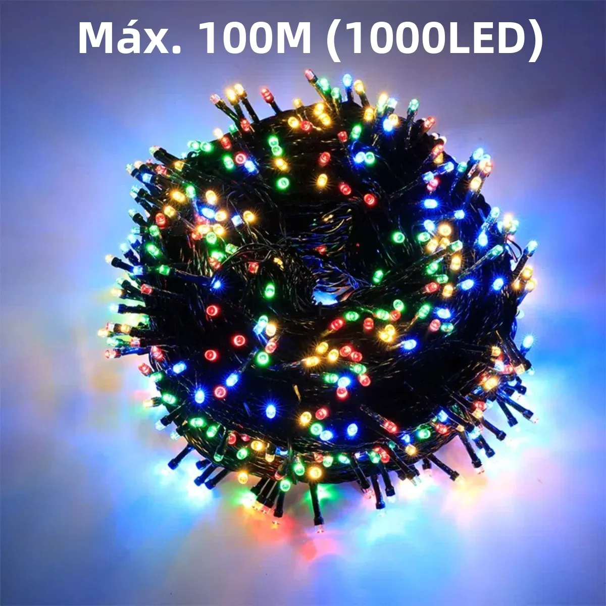 Natal decoração de halloween led luzes da corda 100m disponível multicolorido com 8 modos à prova dwaterproof água para jardim ao ar livre casa quintal gramado