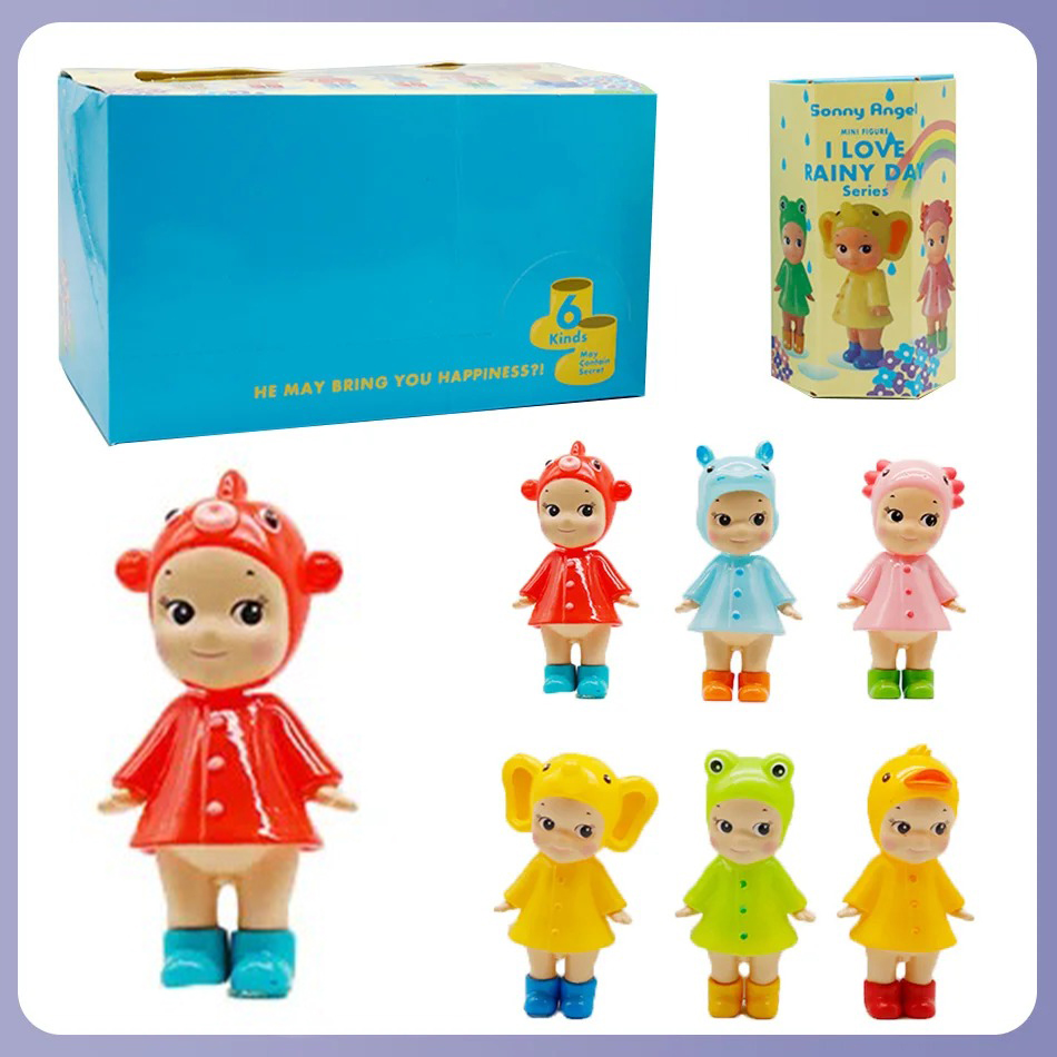 Sunny Angel Mini Figuur I LOVE RAINY DAY Serie Dinosaurus Blind Box Telefoonscherm Decoratie Mysterie Verrassing Verjaardagscadeau