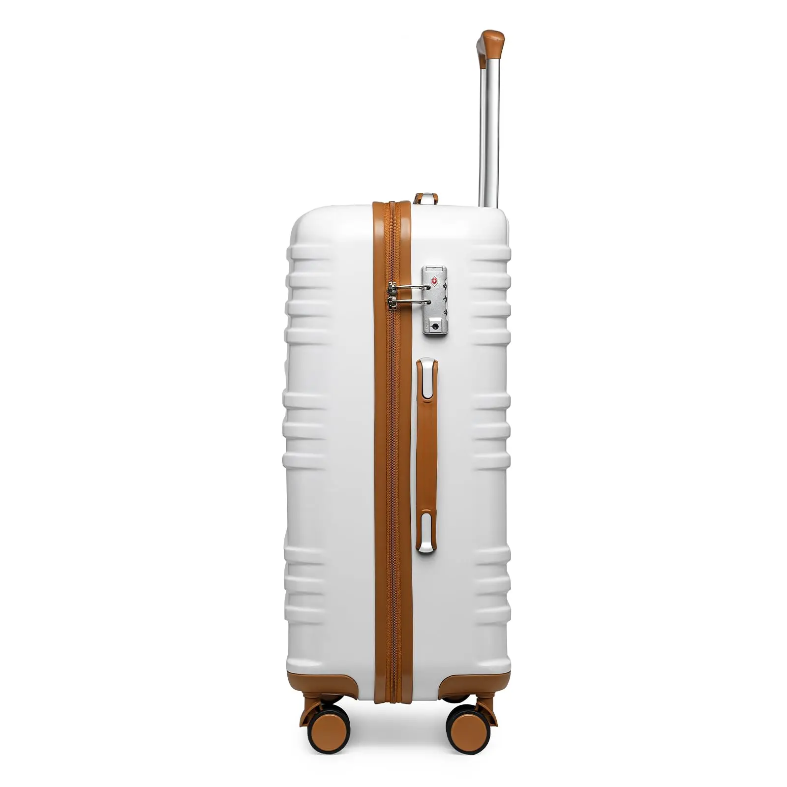 British Traveller Hartschalenkoffer Set, ABS+PC Trolleys, Neu, Weiß – Robuster Koffer mit elegantem Design, Ideal für Reisen