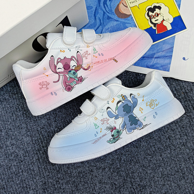 Disney Dziecięce wysokie trampki Lilo i Stitch Print Dziecięce buty sportowe Cartoon Buty do tenisa Białe Casual StellaLou Running