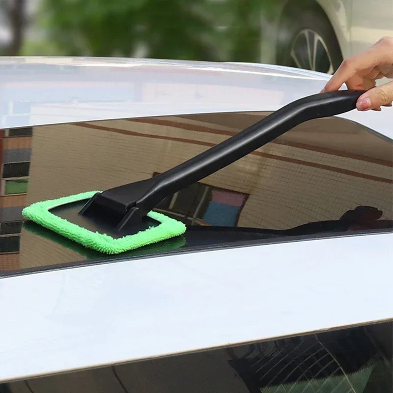 Universal Car Window Cleaning Kit Long-Handle Windshield Brush for Auto Detailing Easy Reach & Scratch Free Cleaning Tool