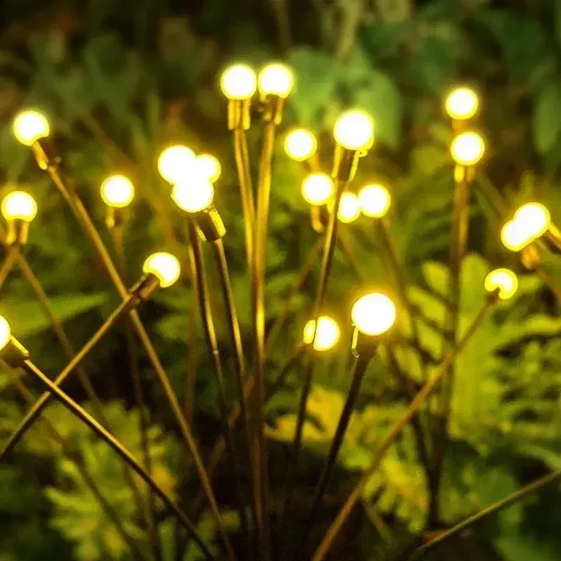 10/8/6 LED ไฟหิ่งห้อยพลังงานแสงอาทิตย์กลางแจ้งกันน้ำงานแต่งงานเครื่องประดับสวนสนามหญ้าเส้นทางตกแต่งพลังงานแสงอาทิตย์พวงมาลัยไฟ