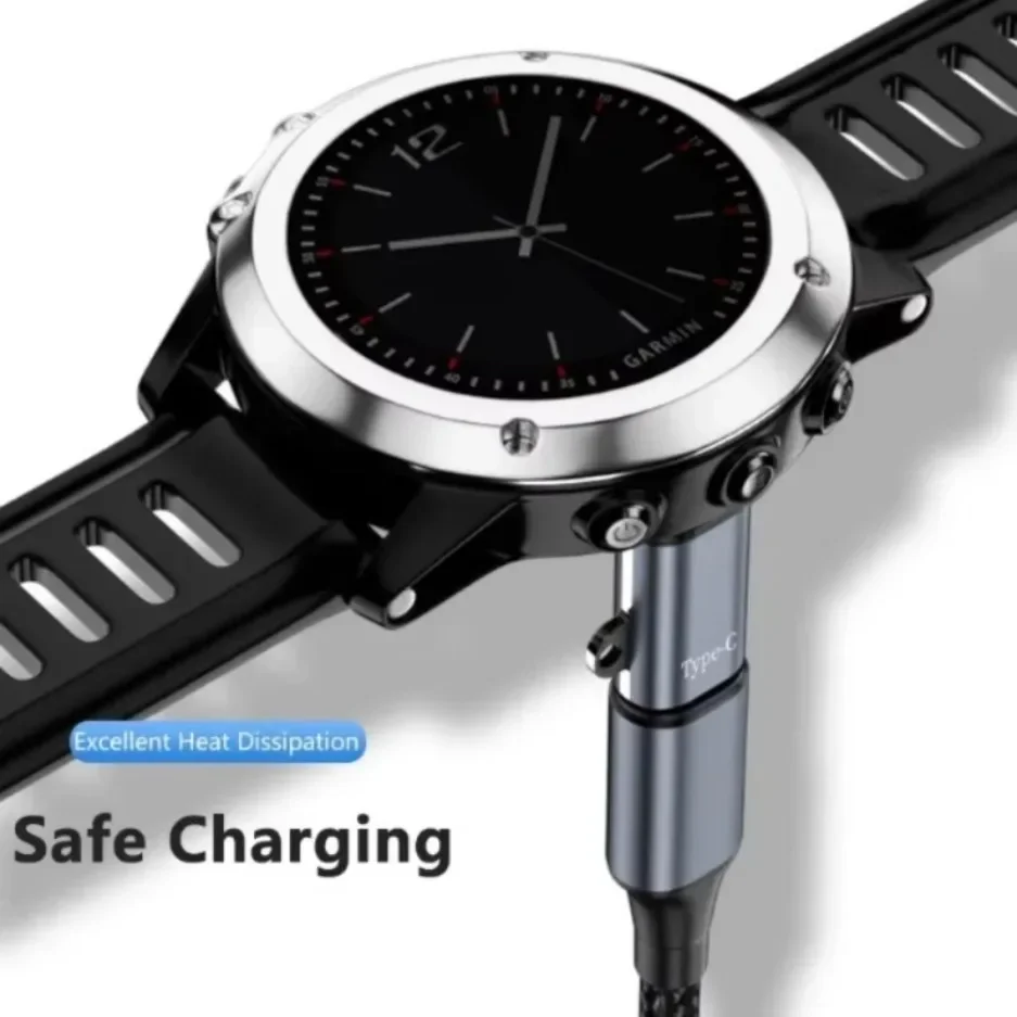 2025 tipo-c/micro/ios usb para 4 pinos conector adaptador de carregador para garmin fenix 5x/6x/7x/5/6/7 venu 2 plus conversor de carregamento de relógio