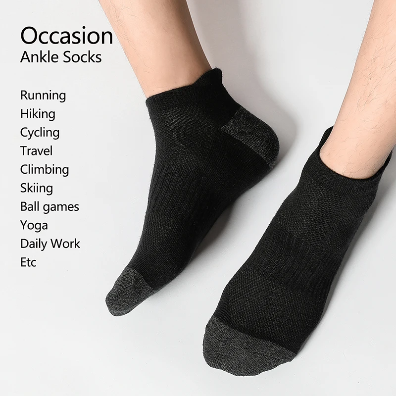 5/10/20 pares 100% algodón de alta calidad hombres mujeres calcetines deportivos Color sólido calcetín corto ciclismo transpirable malla tobillo calcetines para correr