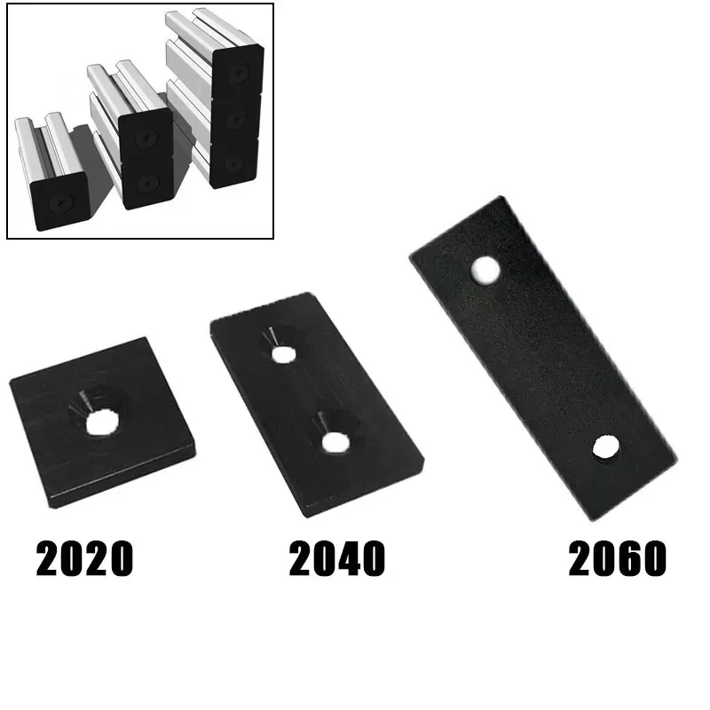 4Pcs/lot Aluminum Profile End Cap Cover Plate With Single or Double Holes for 2020 2040 2060 V-Slot Aluminum Profiles
