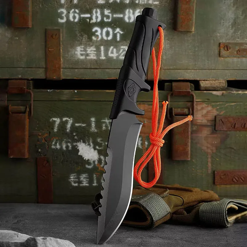 กลางแจ้งตรงมีดมีดยุทธวิธีมีดมัลติฟังก์ชั่น Field Defense มีดแบบพกพาความแข็งสูง SHARP มีดมีด