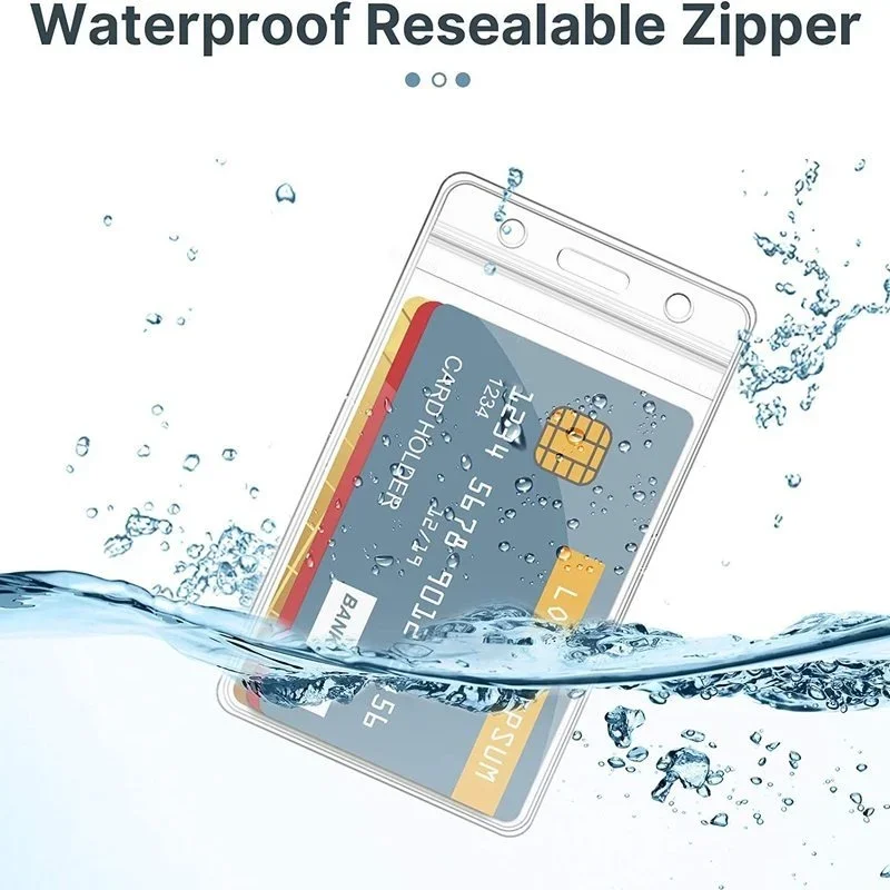 1/20Pcs Waterproof Transparent Card Holder Plastic Protector Case Business Bus Bank Credit Card Protector ID Card Badge Holder