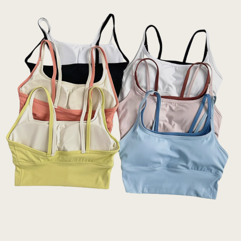 Sports Underwear Bras Top Women's Shockproof Gathering Fitness and Breasts Wearing Yoga Quick-drying Suspender Vests in Summer