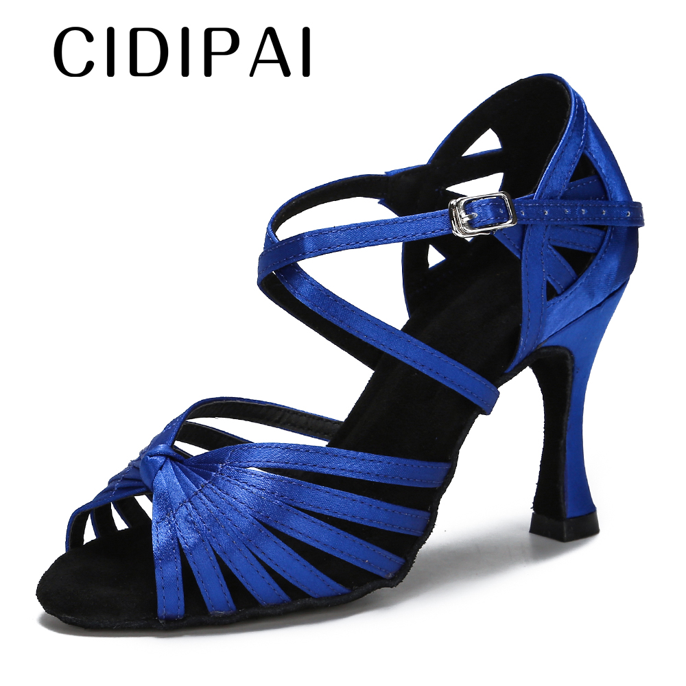 Neue Seide Satin Latin Dance Schuhe Ballsaal Tanzen Schuhe Damen Tango Salsa Jazz Praxis Schuhe Weiche Sohle frauen Sandalen