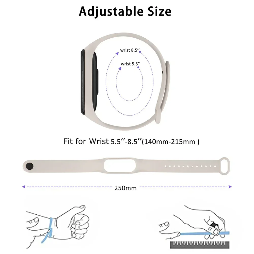 Pulseira para xiaomi mi band 7 6 nfc pulseira de silicone esporte relógio miband 4 cinto pulsera correa mi band 3 4 5 7 cinta
