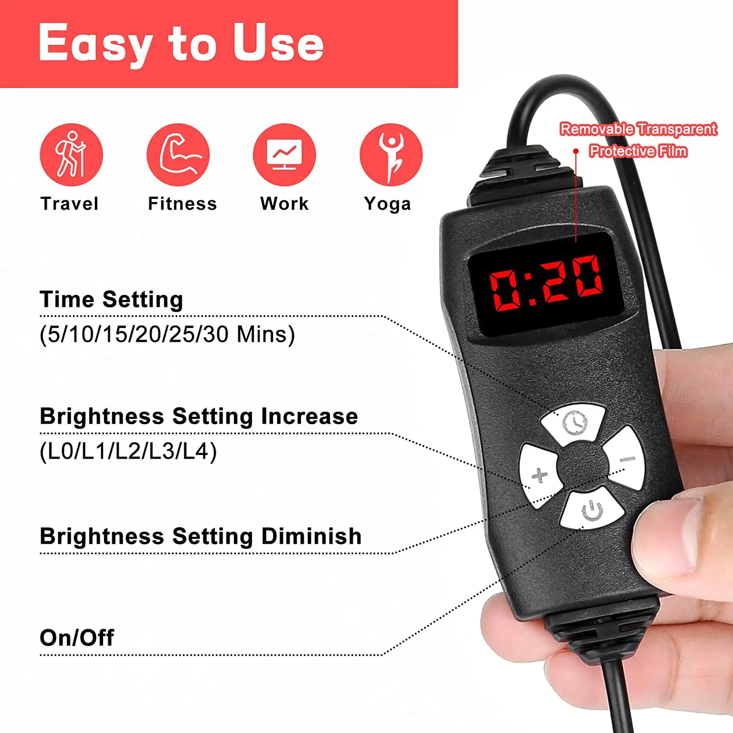 Đỏ & Đèn LED Hồng Ngoại Trị Liệu Dây 850nm 660nm Giảm Đau Lưng Bọc Đốt Cháy Mỡ Thừa Dây Máy Giảm Béo Eo Nhiệt miếng Lót Toàn Thân