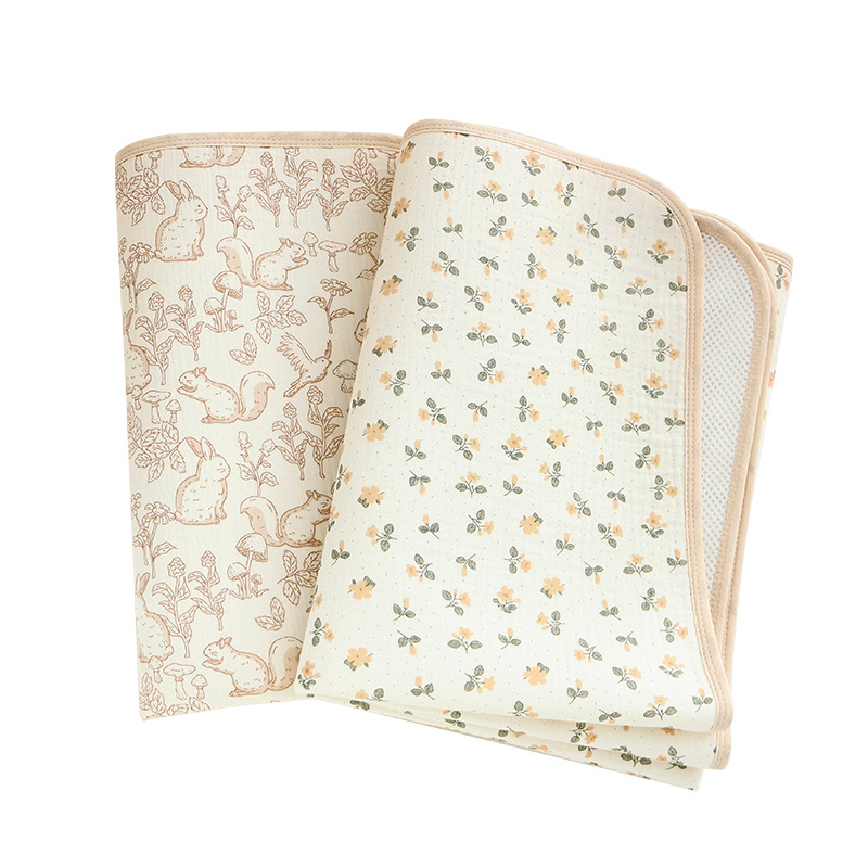 Tapis à langer en coton pour bébé, lavable, grande taille, housse imperméable, drap de lit pour enfants, articles de literie