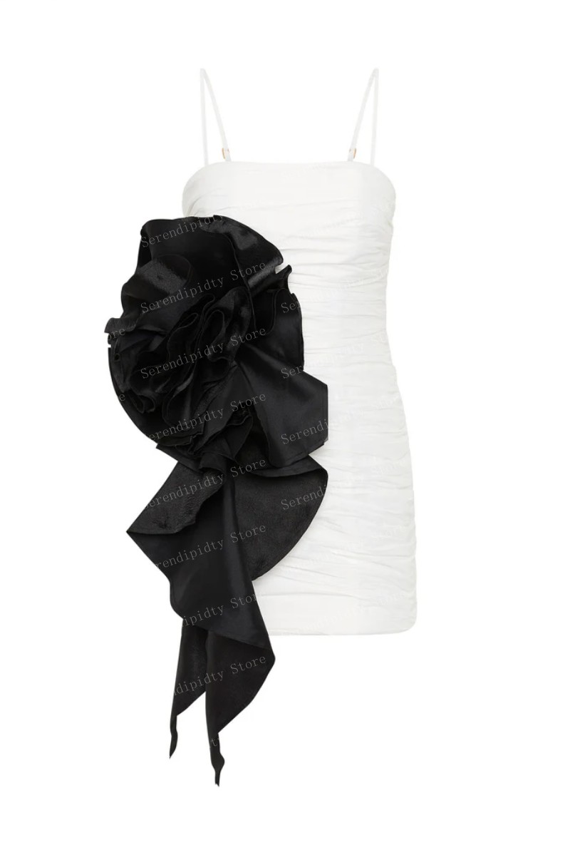 Serendipidty-女性のための花柄のカクテルドレス,ミニ丈のパーティードレス,折りたたみ式の服,バイカラー,白と黒,新しいファッション,2020