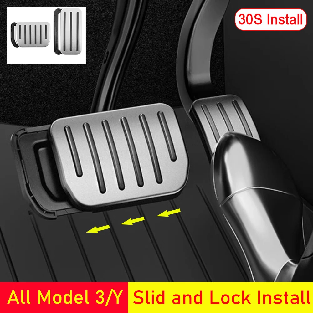 Para tesla modelo y 2022-2025 lançamento modelo 3 2024 2025 highland acelerador pedal de freio anti deslizamento pé resto capa desempenho guarnição