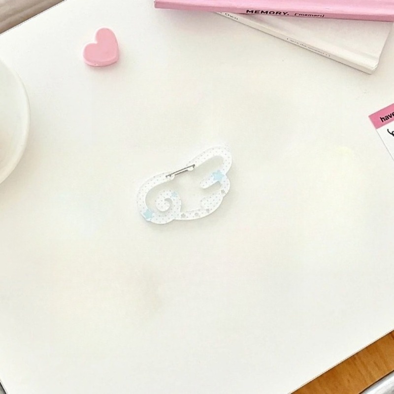 1개 휴대용 웨이브 포인트 윙스 등산용 버클 아크릴 펜던트 키체인 가방 장식용 버클