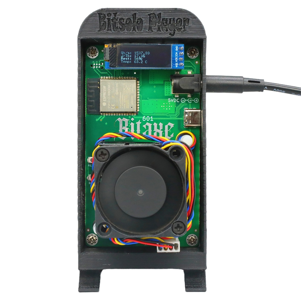 BABQ Bitaxe Gamma 601 Solo Miner 1.2TH/S 18W BM1370 From Antminer S21 Pro Asic Bitcoin BTC Miner with Stand EU PLUG